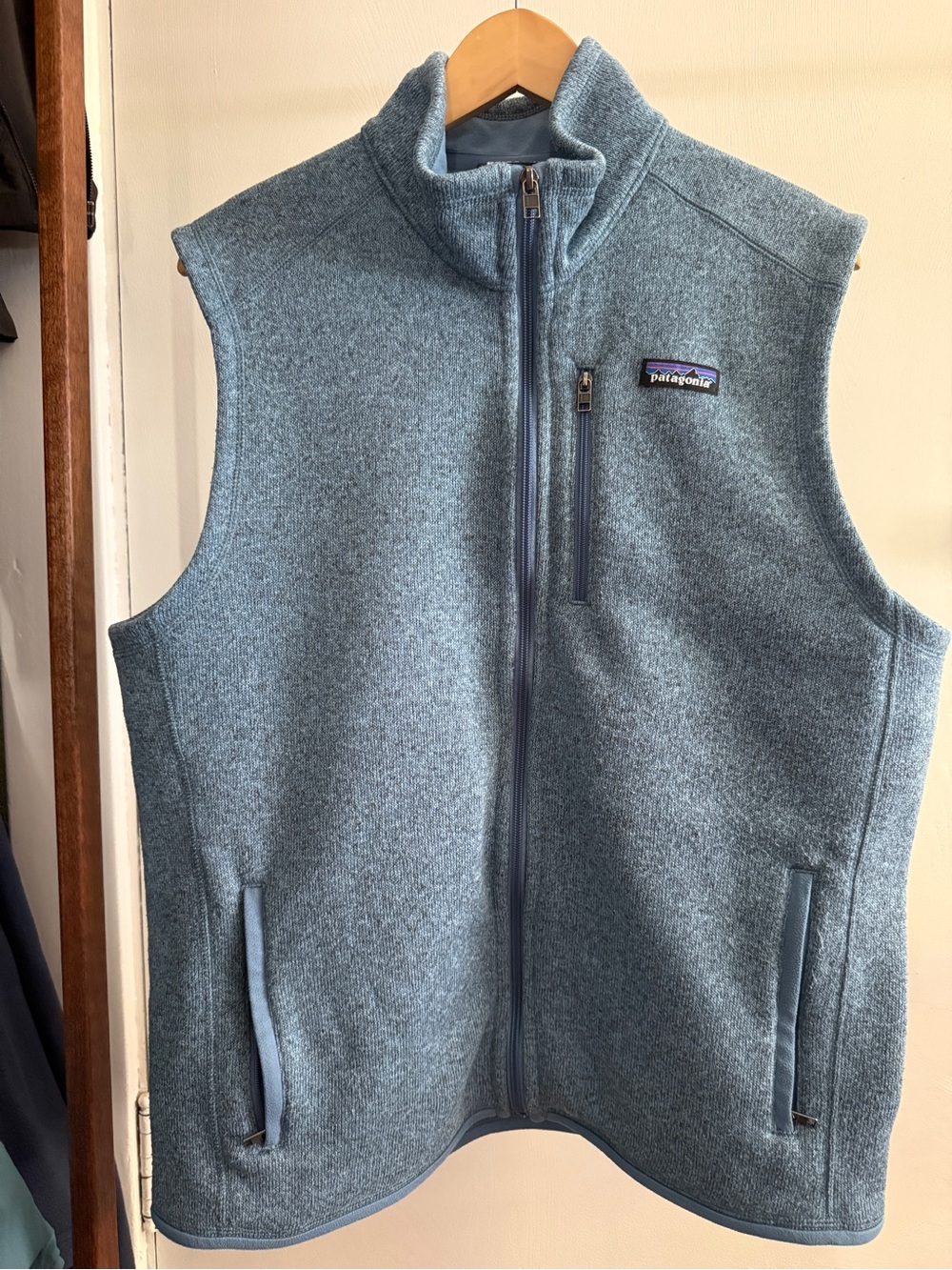Patagonia Better Sweater Vest Men’s Large Pigeon Blue Full Zip Fleece 25882